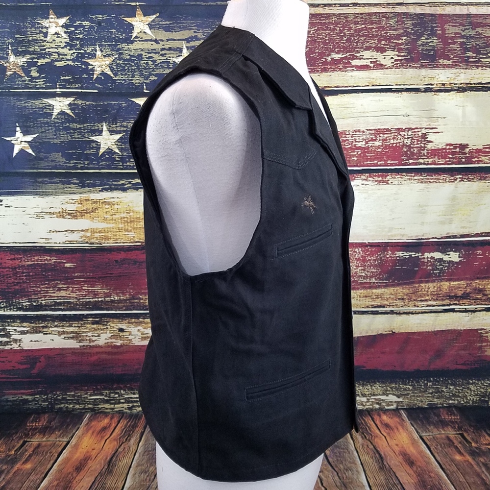 WYOMING TRADERS CANVAS BRONCO WESTERN VEST (2NDS) - Picture 5 of 6
